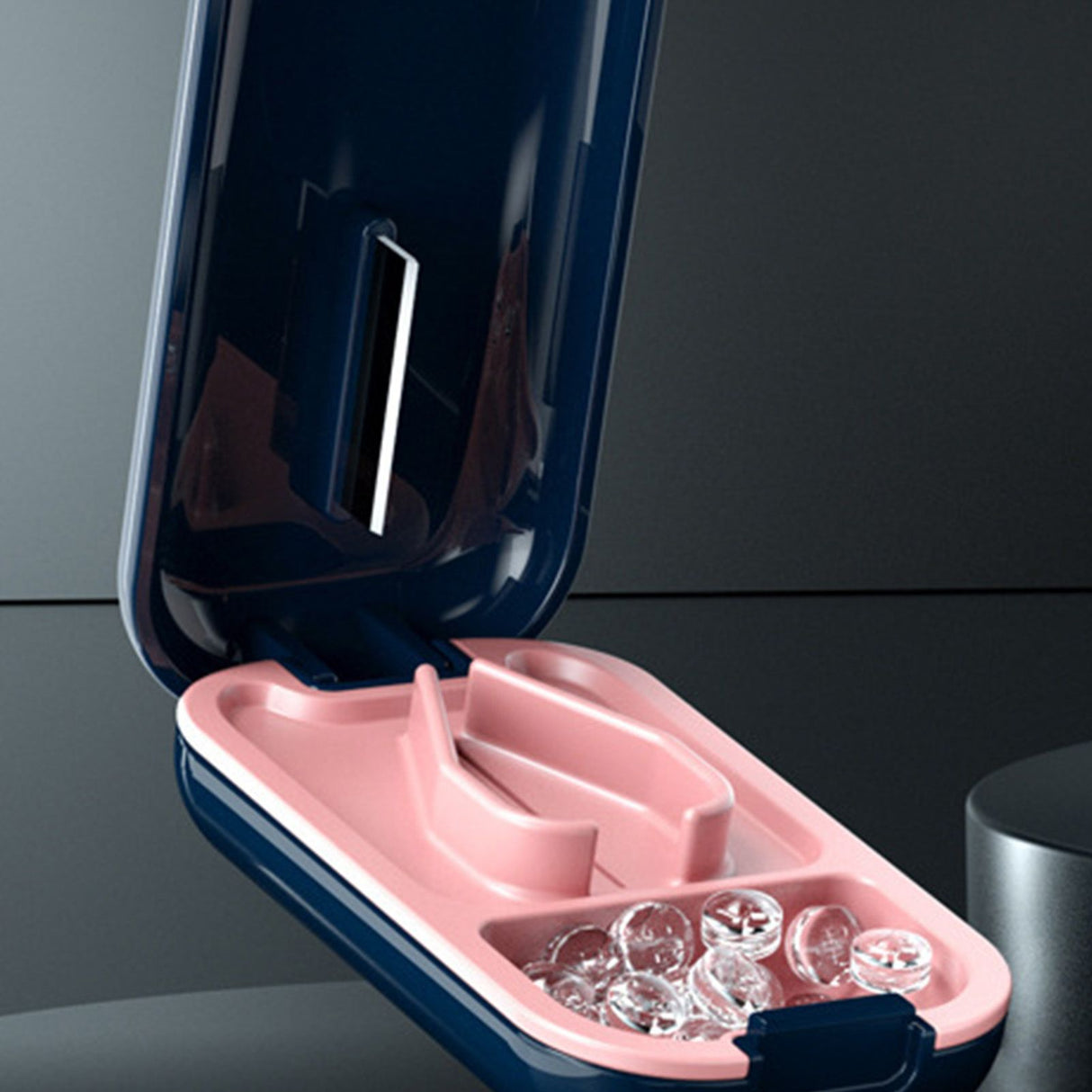 Portable Tablet Cutter Box Medicine Cutting Dispenser Household Medicines Supplement Case
