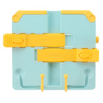 Reading Rack Foldable Portable Round Edges ABS Scratch Resistant Book Stand Holder for School Library Yellow Blue