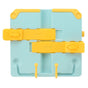 Reading Rack Foldable Portable Round Edges ABS Scratch Resistant Book Stand Holder for School Library Yellow Blue