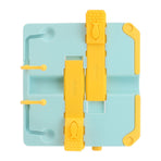 Reading Rack Foldable Portable Round Edges ABS Scratch Resistant Book Stand Holder for School Library Yellow Blue