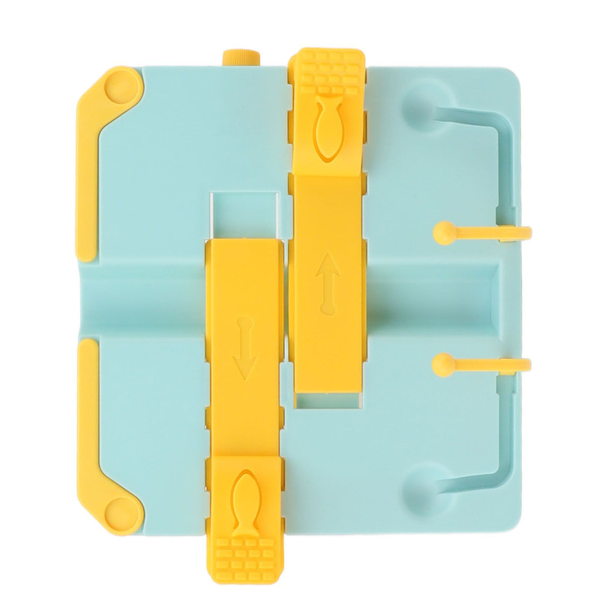 Reading Rack Foldable Portable Round Edges ABS Scratch Resistant Book Stand Holder for School Library Yellow Blue
