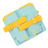 Reading Rack Foldable Portable Round Edges ABS Scratch Resistant Book Stand Holder for School Library Yellow Blue - Close-Up Angle