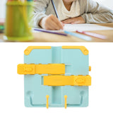 Reading Rack Foldable Portable Round Edges ABS Scratch Resistant Book Stand Holder for School Library Yellow Blue - Extra Image