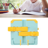 Reading Rack Foldable Portable Round Edges ABS Scratch Resistant Book Stand Holder for School Library Yellow Blue