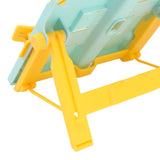 Reading Rack Foldable Portable Round Edges ABS Scratch Resistant Book Stand Holder for School Library Yellow Blue - Extra Image