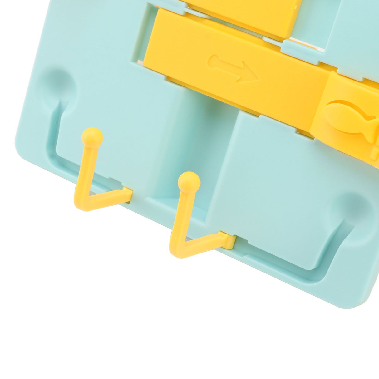 Reading Rack Foldable Portable Round Edges ABS Scratch Resistant Book Stand Holder for School Library Yellow Blue