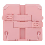 Reading Rack Foldable Portable Round Edges ABS Scratch Resistant Book Stand Holder for School Library Pink