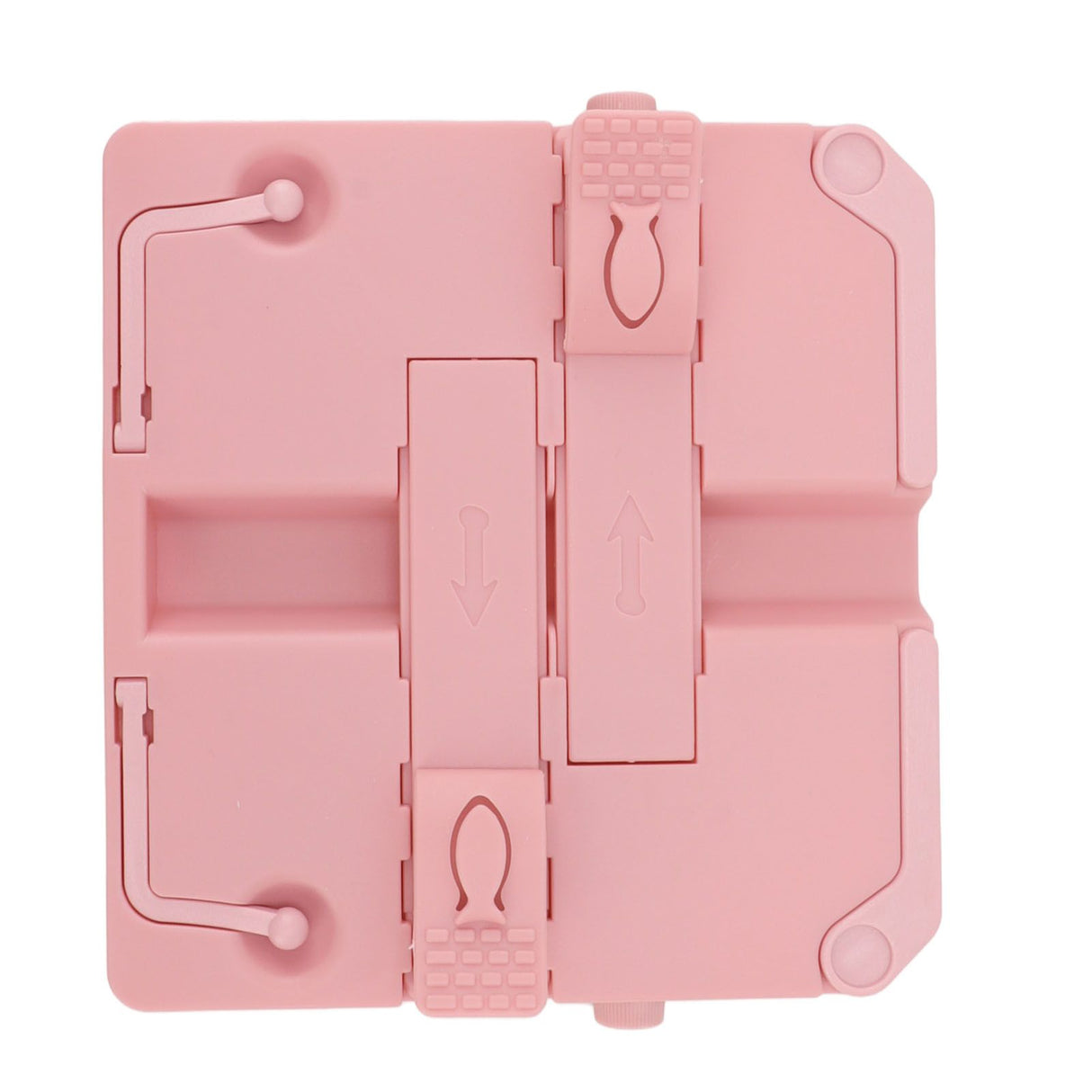 Reading Rack Foldable Portable Round Edges ABS Scratch Resistant Book Stand Holder for School Library Pink