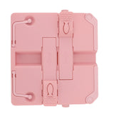 Reading Rack Foldable Portable Round Edges ABS Scratch Resistant Book Stand Holder for School Library Pink