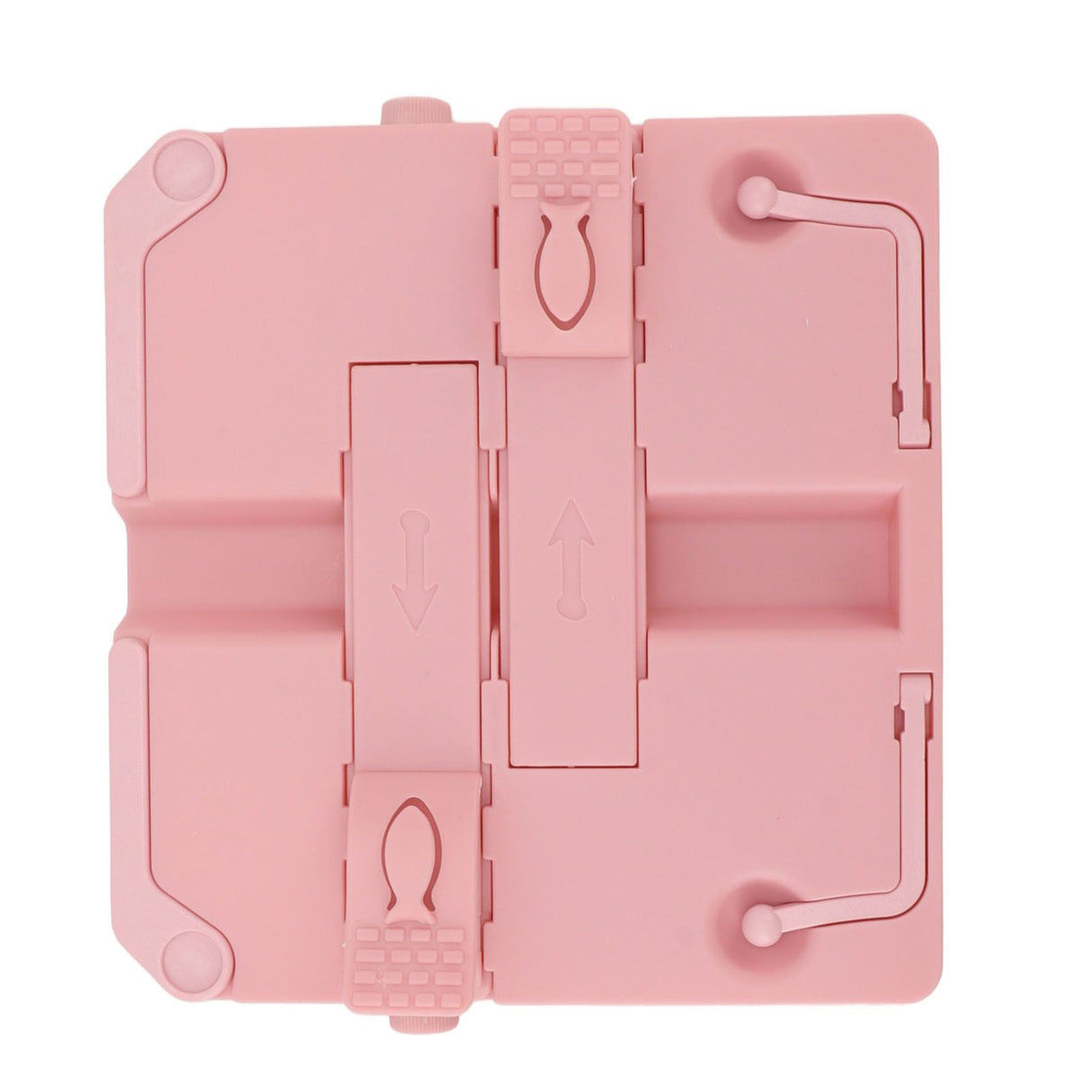 Reading Rack Foldable Portable Round Edges ABS Scratch Resistant Book Stand Holder for School Library Pink