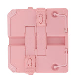 Reading Rack Foldable Portable Round Edges ABS Scratch Resistant Book Stand Holder for School Library Pink