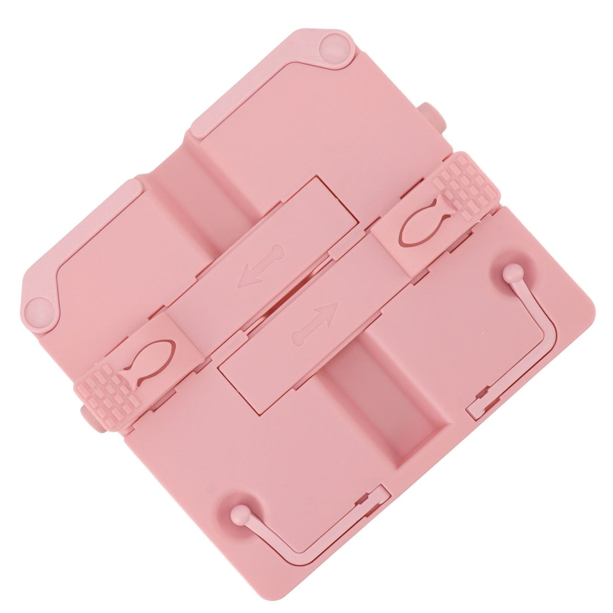 Reading Rack Foldable Portable Round Edges ABS Scratch Resistant Book Stand Holder for School Library Pink