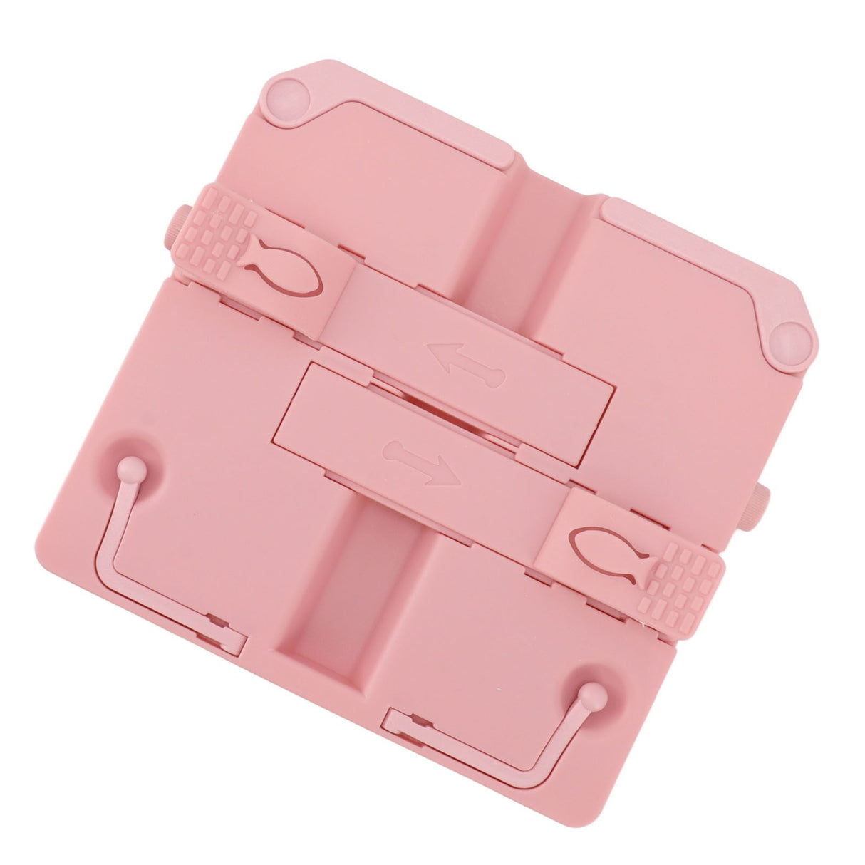 Reading Rack Foldable Portable Round Edges ABS Scratch Resistant Book Stand Holder for School Library Pink