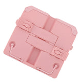 Reading Rack Foldable Portable Round Edges ABS Scratch Resistant Book Stand Holder for School Library Pink - Rear View