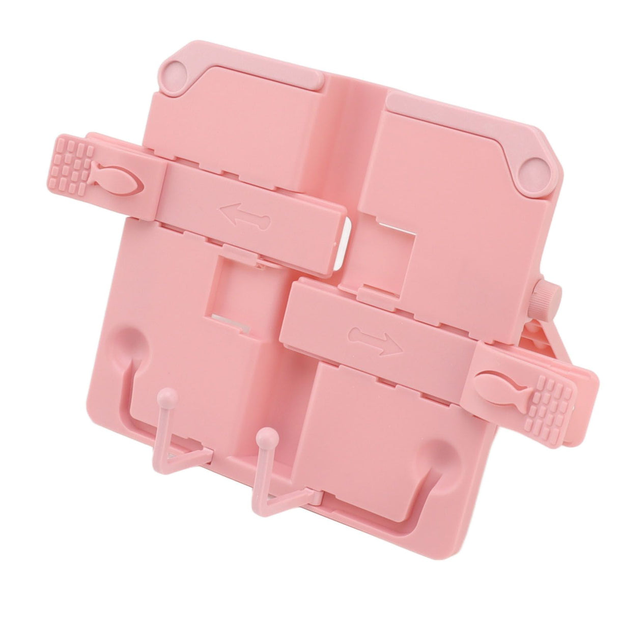 Reading Rack Foldable Portable Round Edges ABS Scratch Resistant Book Stand Holder for School Library Pink