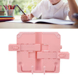 Reading Rack Foldable Portable Round Edges ABS Scratch Resistant Book Stand Holder for School Library Pink