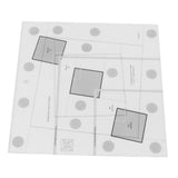 Log Cabin Quilt Ruler Transparent Acrylic Quilting Ruler Log Cabin Trim Tool - Top-Down View