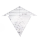 Sewing Wedge Ruler 60 Degree and 120 Degree Acrylic Transparent Precise Scale Reusable Quilting Ruler for DIY Design