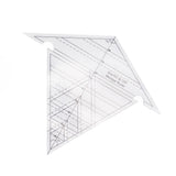 Sewing Wedge Ruler 60 Degree and 120 Degree Acrylic Transparent Precise Scale Reusable Quilting Ruler for DIY Design - Side View