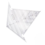 Sewing Wedge Ruler 60 Degree and 120 Degree Acrylic Transparent Precise Scale Reusable Quilting Ruler for DIY Design - Top-Down View