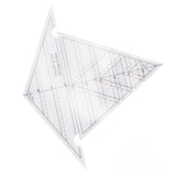 Sewing Wedge Ruler 60 Degree and 120 Degree Acrylic Transparent Precise Scale Reusable Quilting Ruler for DIY Design - 45-Degree Angle