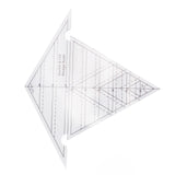 Sewing Wedge Ruler 60 Degree and 120 Degree Acrylic Transparent Precise Scale Reusable Quilting Ruler for DIY Design - Rear View