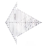 Sewing Wedge Ruler 60 Degree and 120 Degree Acrylic Transparent Precise Scale Reusable Quilting Ruler for DIY Design - Close-Up Angle