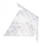 Sewing Wedge Ruler 60 Degree and 120 Degree Acrylic Transparent Precise Scale Reusable Quilting Ruler for DIY Design