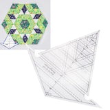 Sewing Wedge Ruler 60 Degree and 120 Degree Acrylic Transparent Precise Scale Reusable Quilting Ruler for DIY Design - Extra Image