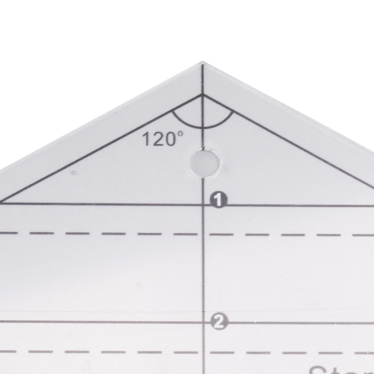 Sewing Wedge Ruler 60 Degree and 120 Degree Acrylic Transparent Precise Scale Reusable Quilting Ruler for DIY Design