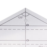 Sewing Wedge Ruler 60 Degree and 120 Degree Acrylic Transparent Precise Scale Reusable Quilting Ruler for DIY Design - Extra Image