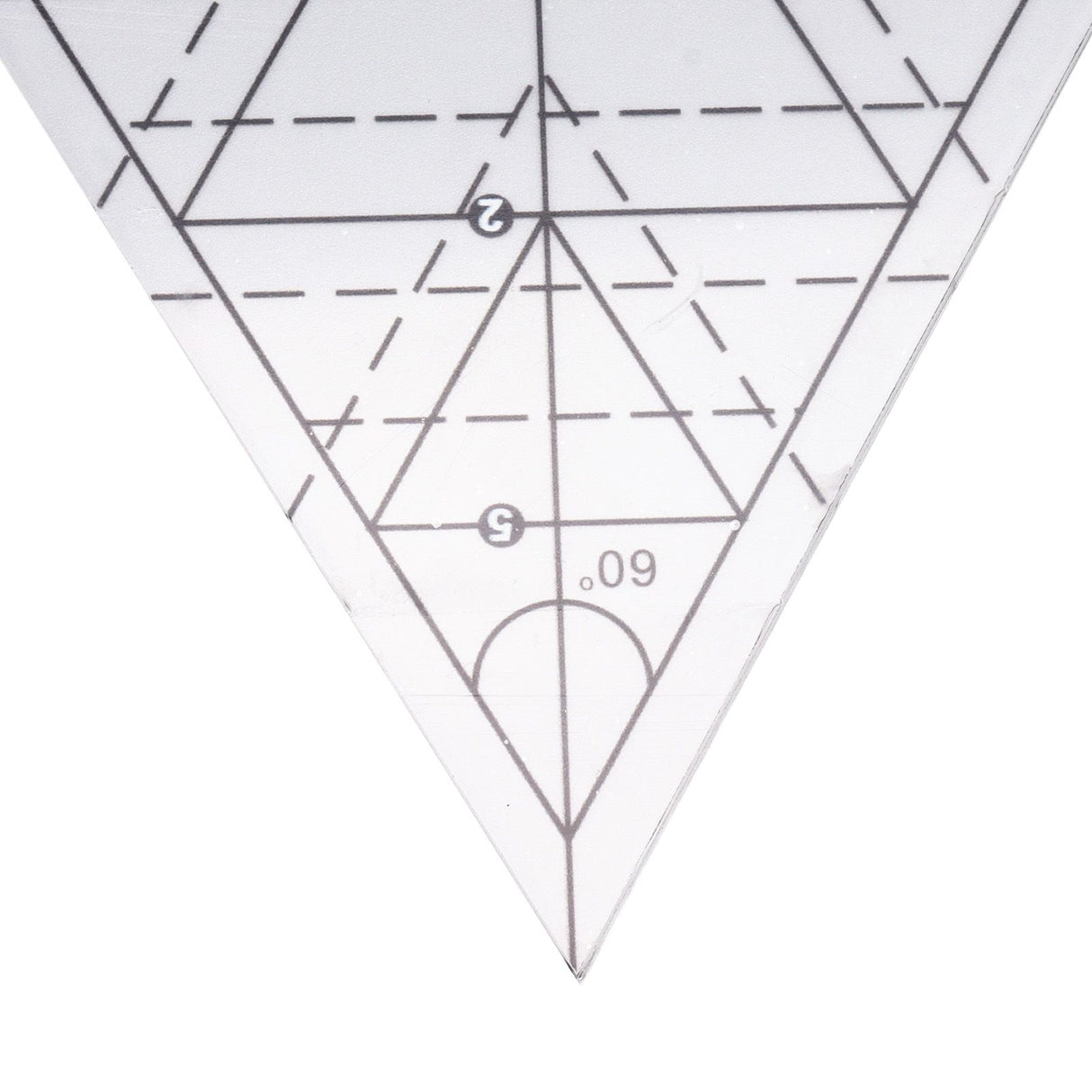 Sewing Wedge Ruler 60 Degree and 120 Degree Acrylic Transparent Precise Scale Reusable Quilting Ruler for DIY Design