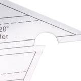 Sewing Wedge Ruler 60 Degree and 120 Degree Acrylic Transparent Precise Scale Reusable Quilting Ruler for DIY Design
