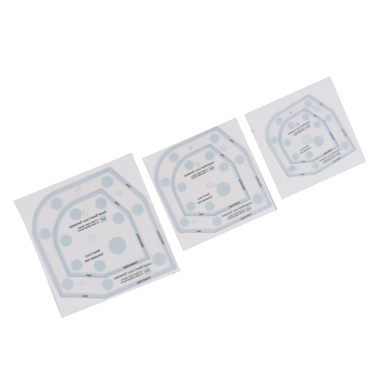 6in 8in 10in 3 Sizes Bowl Cozy Template Acrylic Bowl Cozy Pattern Template Cutting Ruler Set