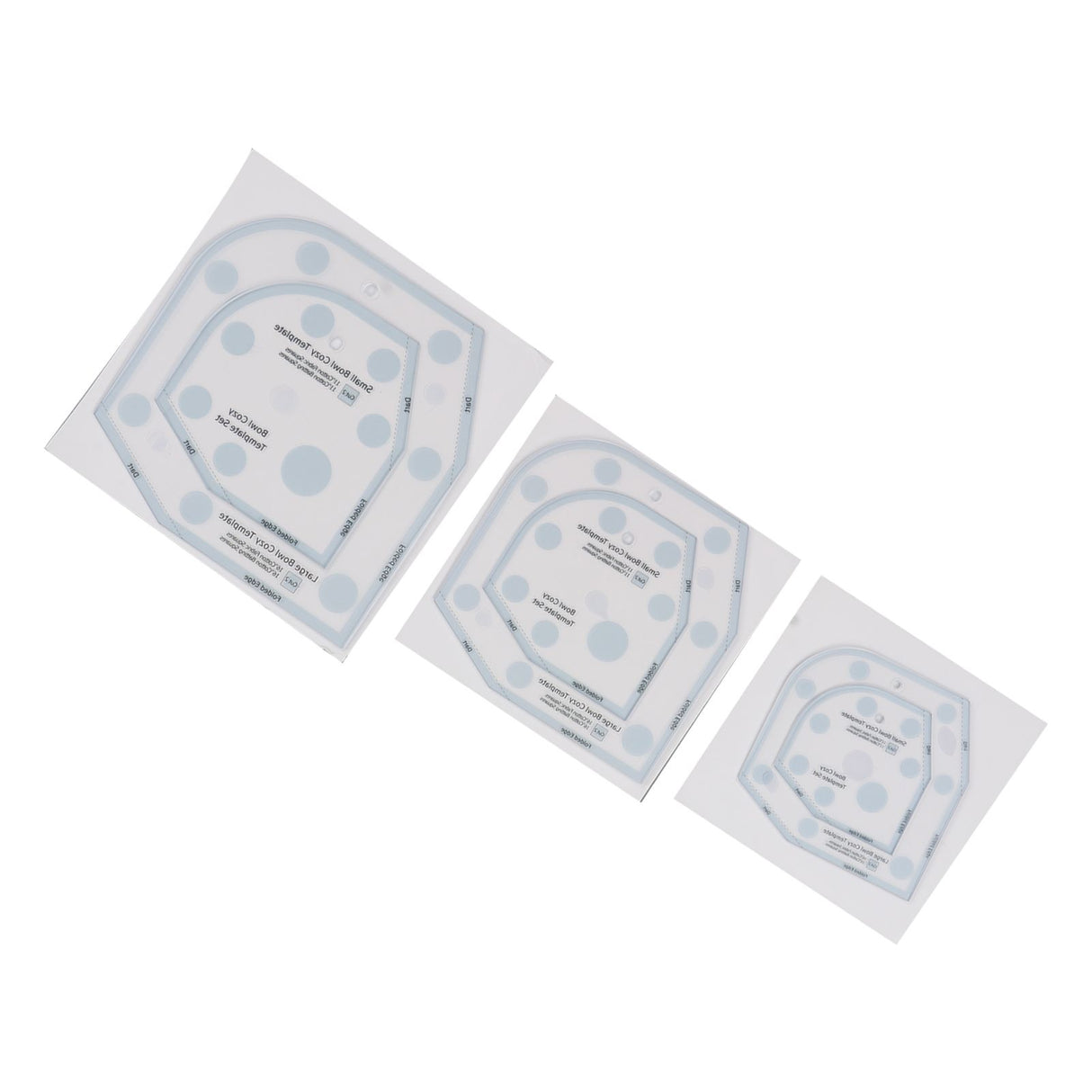 6in 8in 10in 3 Sizes Bowl Cozy Template Acrylic Bowl Cozy Pattern Template Cutting Ruler Set