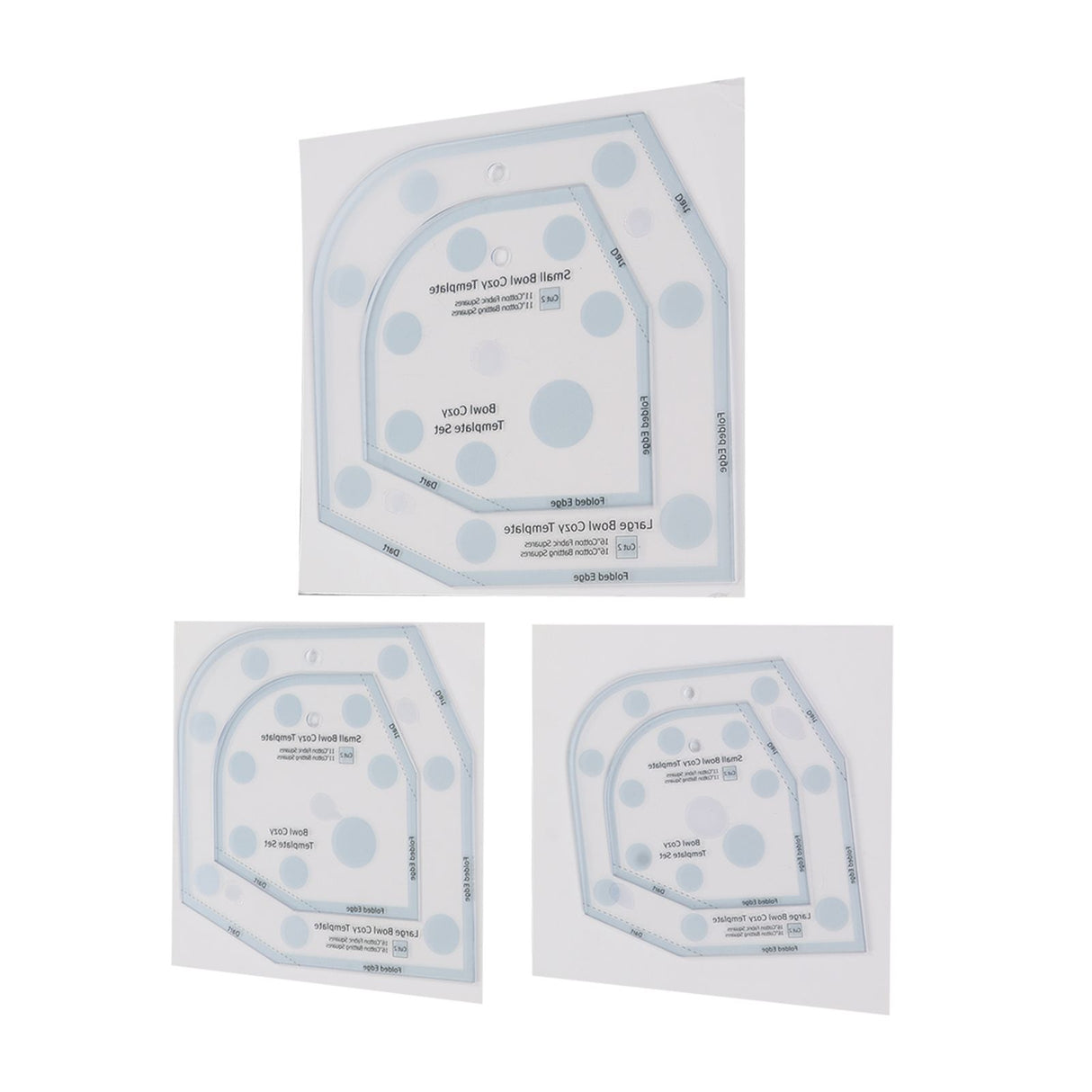 6in 8in 10in 3 Sizes Bowl Cozy Template Acrylic Bowl Cozy Pattern Template Cutting Ruler Set