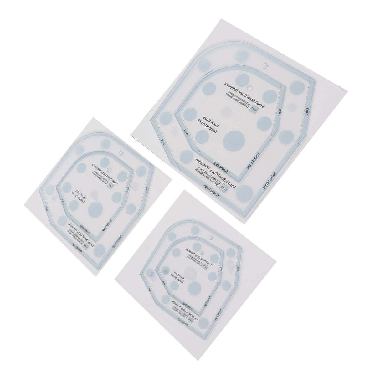 6in 8in 10in 3 Sizes Bowl Cozy Template Acrylic Bowl Cozy Pattern Template Cutting Ruler Set