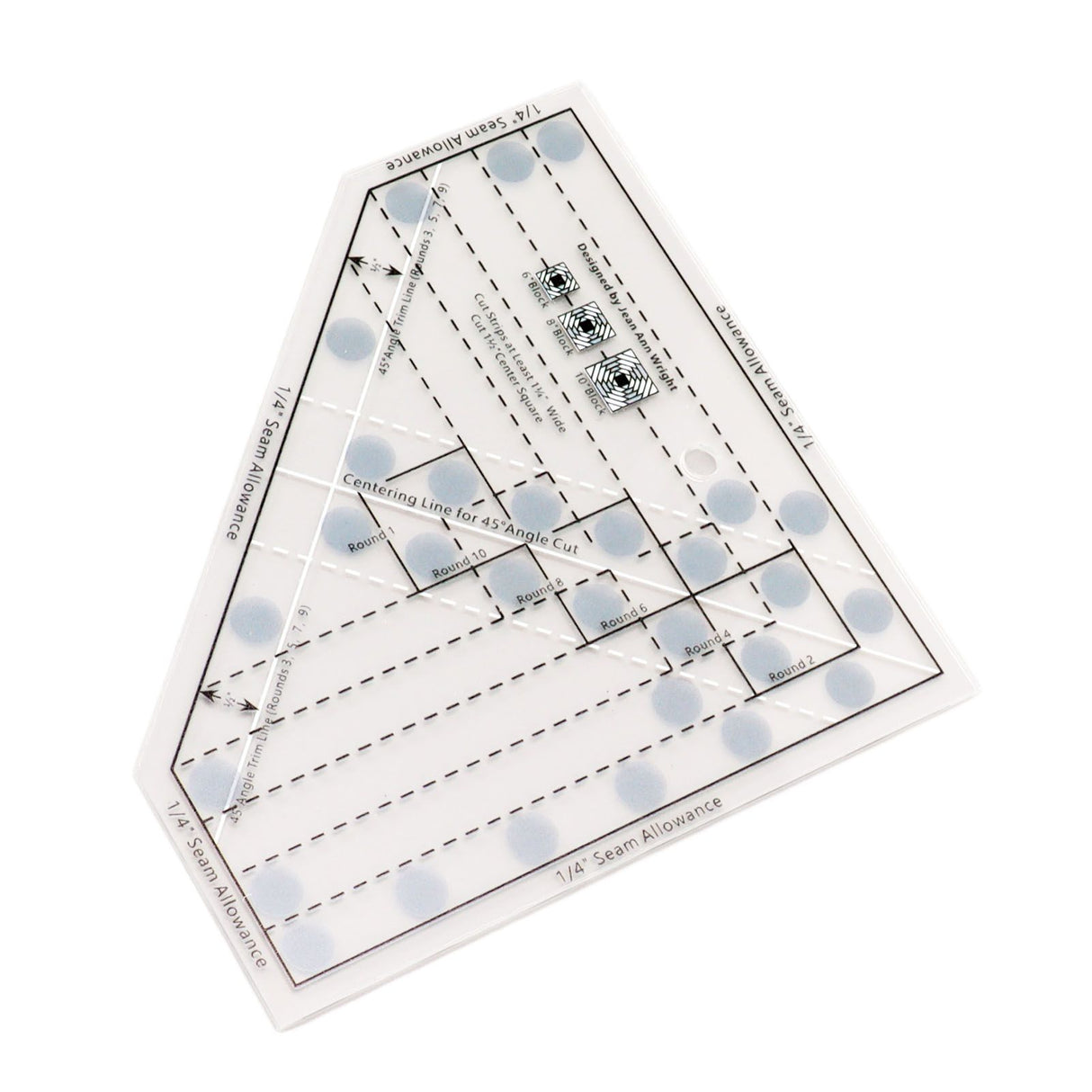 Mini Quilt Ruler Transparent Acrylic Precise Scale DIY Trim Tool Quilting Ruler for 6 8 10 Inch Finished Blocks