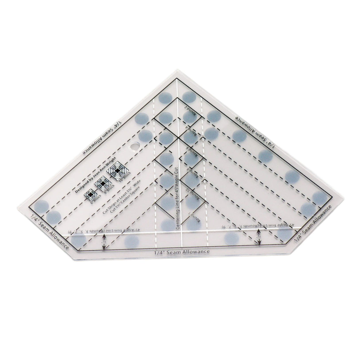 Mini Quilt Ruler Transparent Acrylic Precise Scale DIY Trim Tool Quilting Ruler for 6 8 10 Inch Finished Blocks