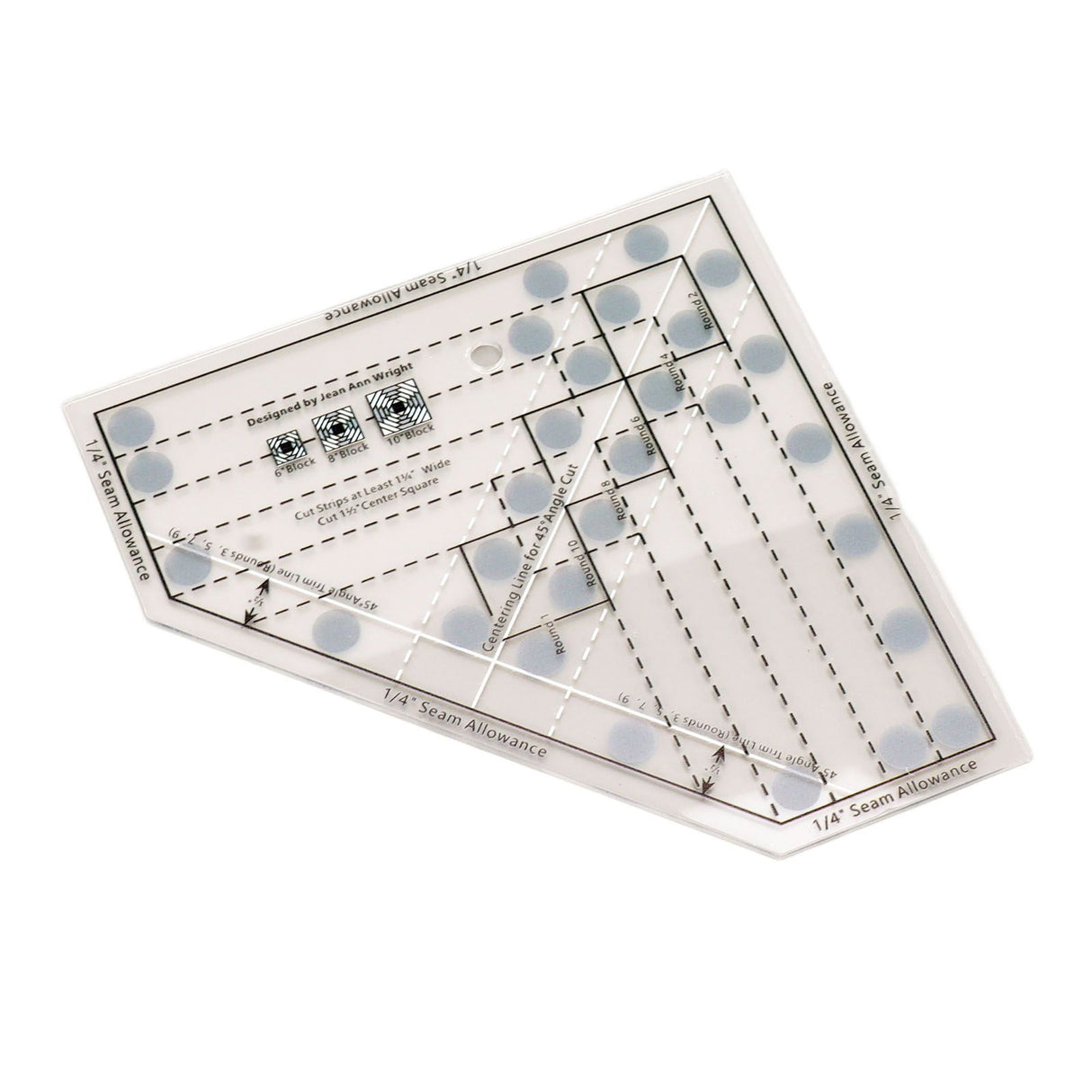 Mini Quilt Ruler Transparent Acrylic Precise Scale DIY Trim Tool Quilting Ruler for 6 8 10 Inch Finished Blocks