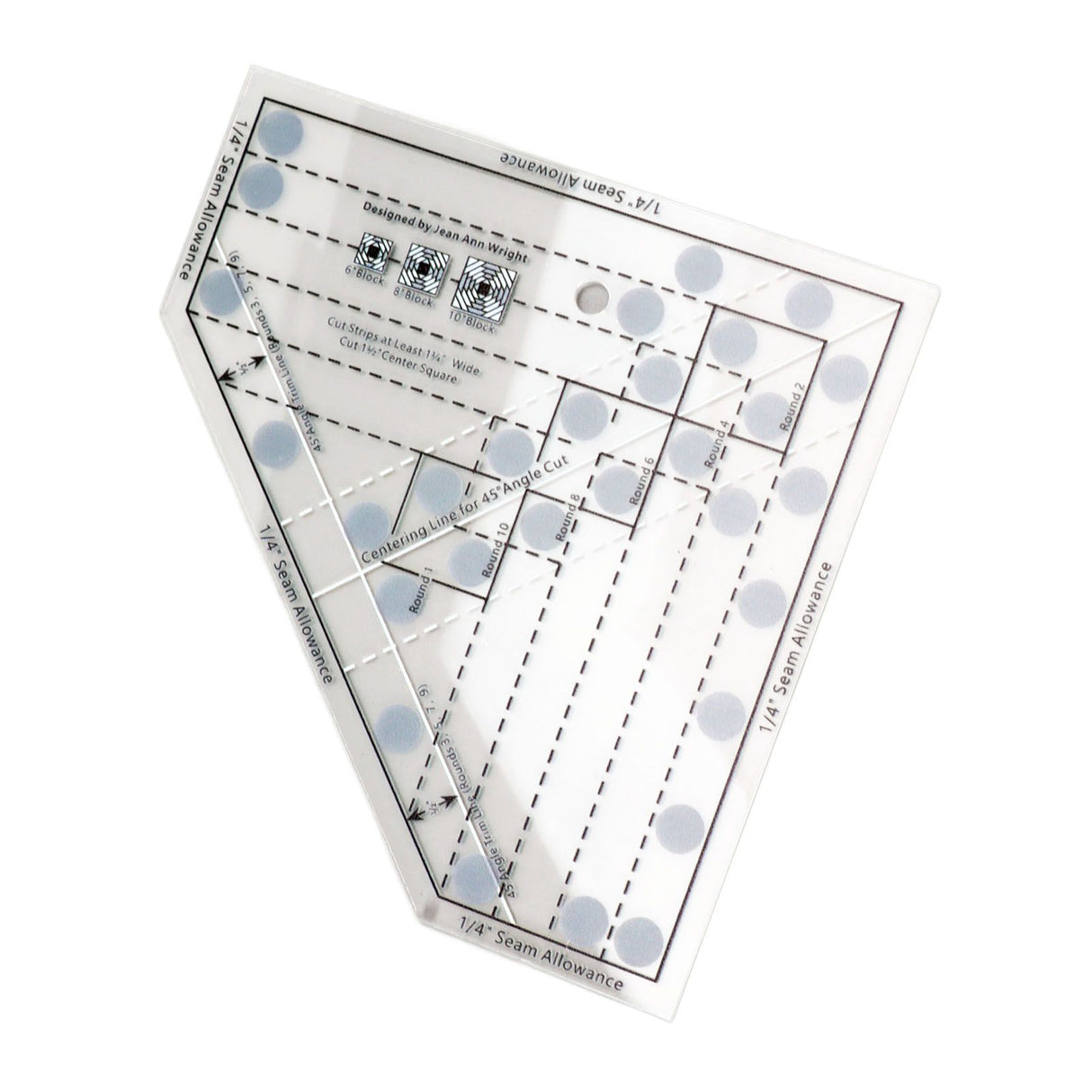 Mini Quilt Ruler Transparent Acrylic Precise Scale DIY Trim Tool Quilting Ruler for 6 8 10 Inch Finished Blocks