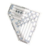 Mini Quilt Ruler Transparent Acrylic Precise Scale DIY Trim Tool Quilting Ruler for 6 8 10 Inch Finished Blocks - 45-Degree Angle