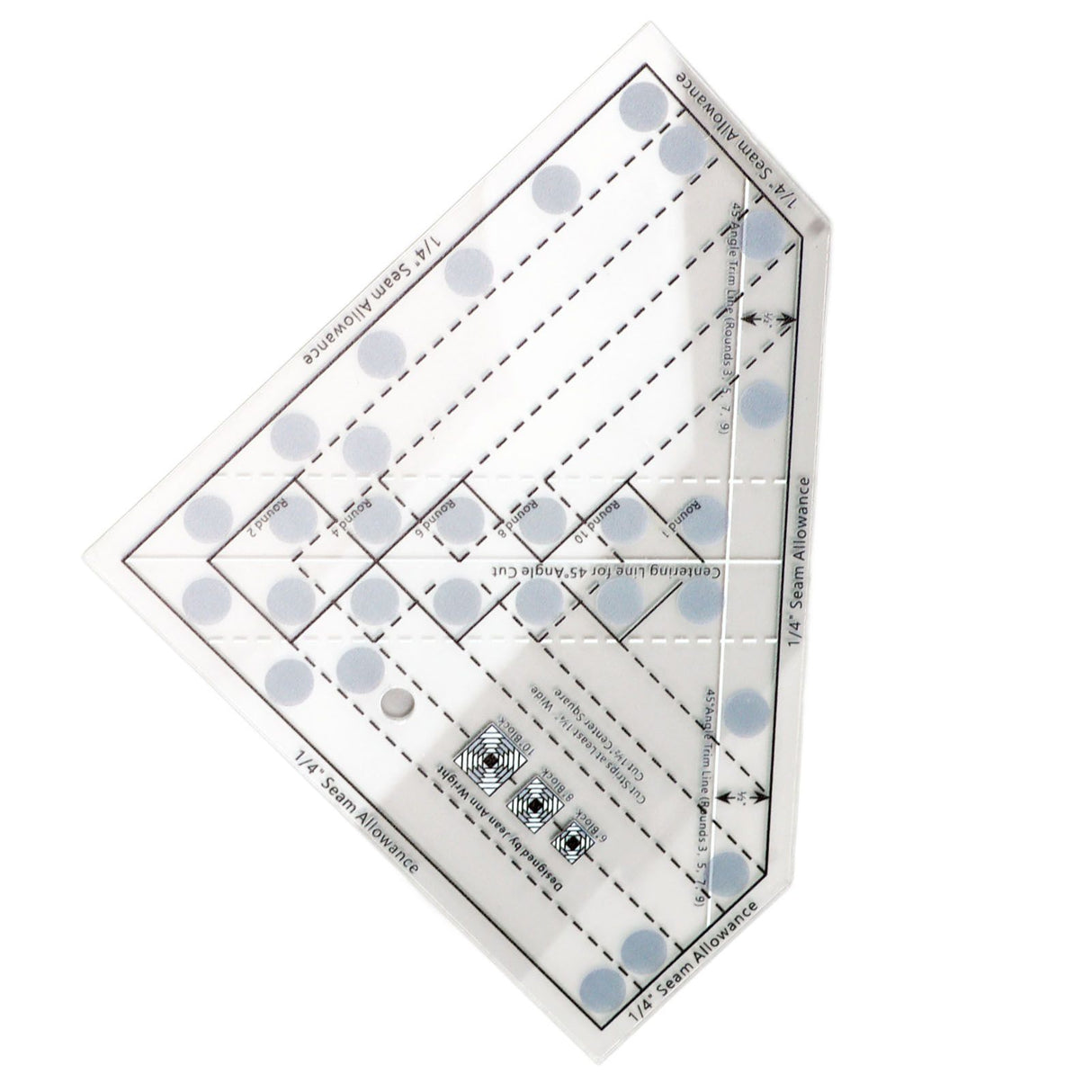 Mini Quilt Ruler Transparent Acrylic Precise Scale DIY Trim Tool Quilting Ruler for 6 8 10 Inch Finished Blocks