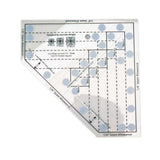 Mini Quilt Ruler Transparent Acrylic Precise Scale DIY Trim Tool Quilting Ruler for 6 8 10 Inch Finished Blocks - Low Angle