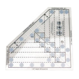 Mini Quilt Ruler Transparent Acrylic Precise Scale DIY Trim Tool Quilting Ruler for 6 8 10 Inch Finished Blocks - Extra Image