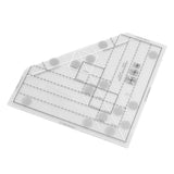 Grids Quilt Ruler Professional Acrylic Precise Scale Household Sewing Ruler for DIY Sewing Accessories - Top-Down View