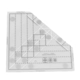 Grids Quilt Ruler Professional Acrylic Precise Scale Household Sewing Ruler for DIY Sewing Accessories - 45-Degree Angle