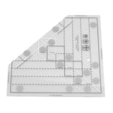 Grids Quilt Ruler Professional Acrylic Precise Scale Household Sewing Ruler for DIY Sewing Accessories - Rear View