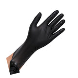 100PCS Food Gloves PVC High Elastic Protective Gloves for Cleaning Catering Black L