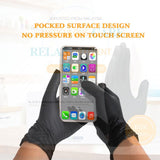 100PCS Food Gloves PVC High Elastic Protective Gloves for Cleaning Catering Black L - Rear View